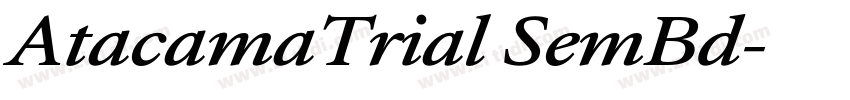 AtacamaTrial SemBd字体转换